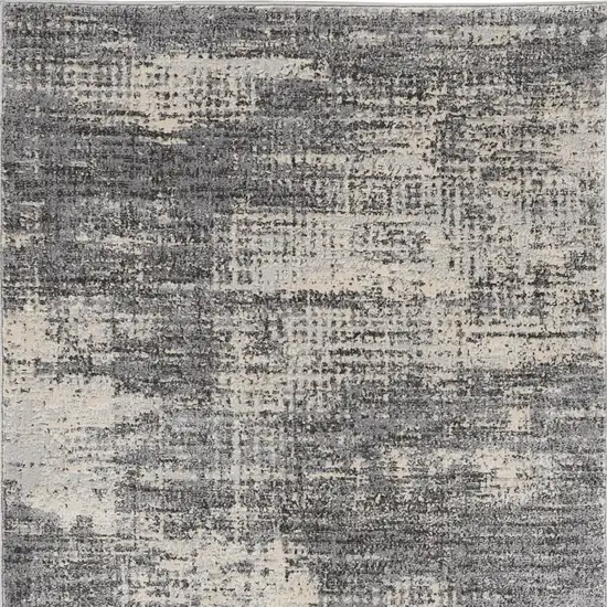 Gray Abstract Power Loom Area Rug Photo 8