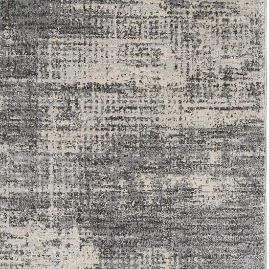 Gray Abstract Power Loom Area Rug Photo 7