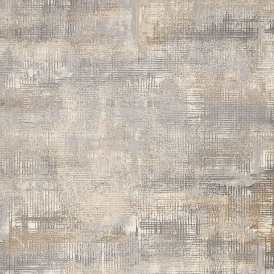 Gray Abstract Power Loom Area Rug Photo 7