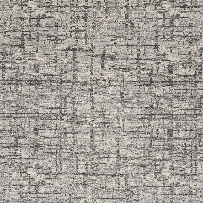 Gray Abstract Power Loom Area Rug Photo 7