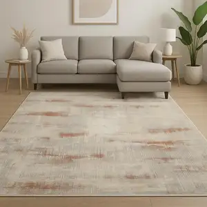 Photo of Gray Abstract Power Loom Area Rug