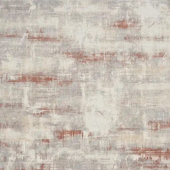 Gray Abstract Power Loom Area Rug Photo 7