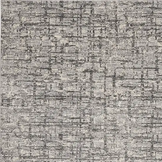 Gray Abstract Power Loom Area Rug Photo 7
