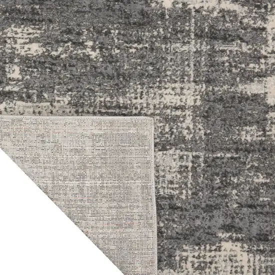 Gray Abstract Power Loom Area Rug Photo 2