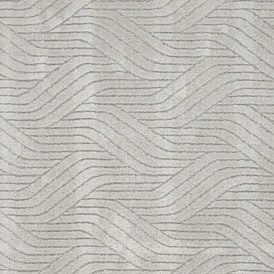 Gray Abstract Power Loom Area Rug Photo 3