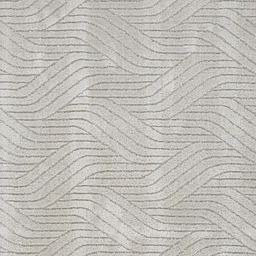 Gray Abstract Power Loom Area Rug Photo 3