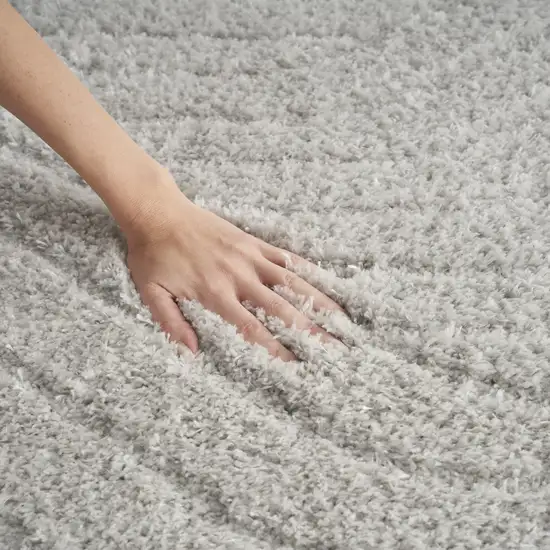 Gray Abstract Power Loom Area Rug Photo 9