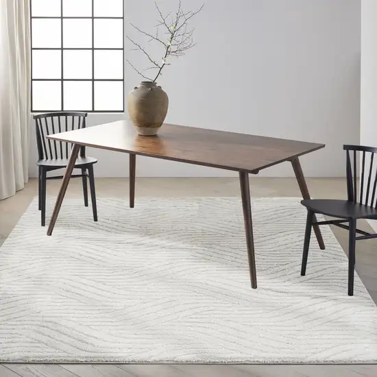 Gray Abstract Power Loom Area Rug Photo 5