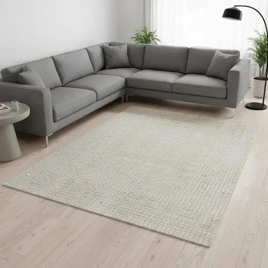 Gray Abstract Power Loom Area Rug Photo 1