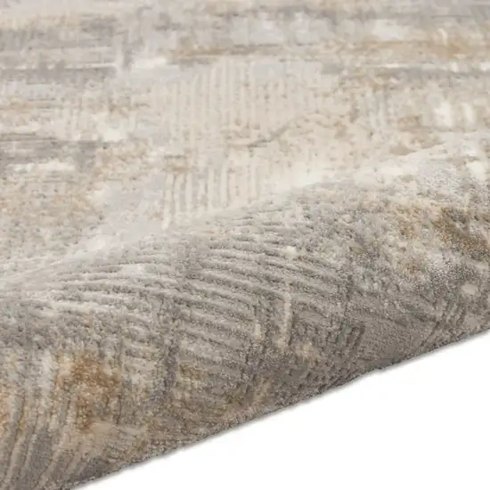 Gray Abstract Power Loom Area Rug Photo 9