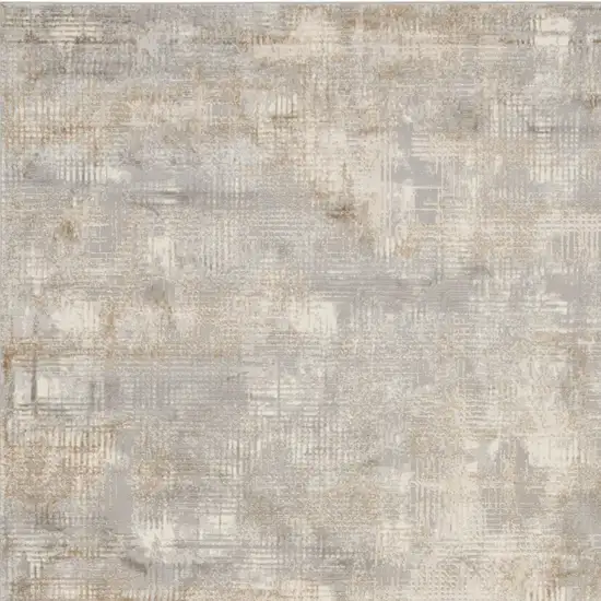 Gray Abstract Power Loom Area Rug Photo 7