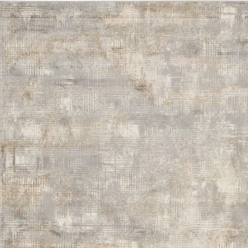 Gray Abstract Power Loom Area Rug Photo 7