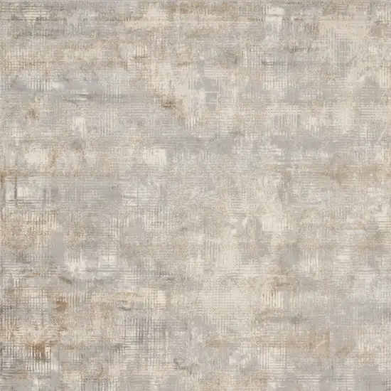Gray Abstract Power Loom Area Rug Photo 8