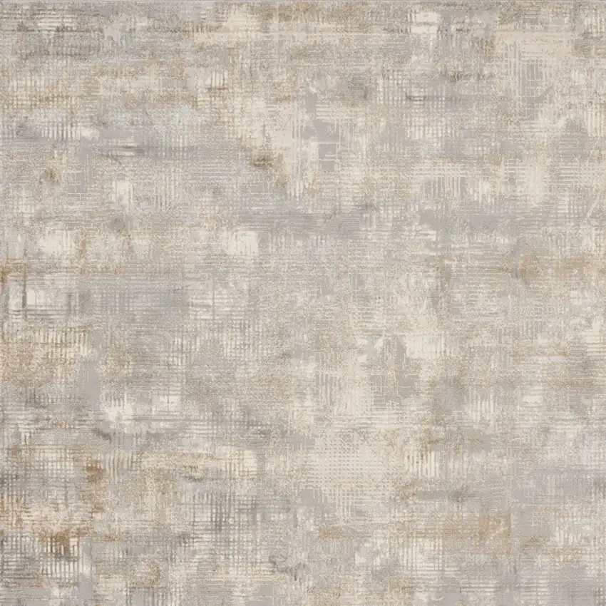 Gray Abstract Power Loom Area Rug Photo 8