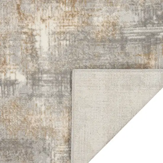 Gray Abstract Power Loom Area Rug Photo 2