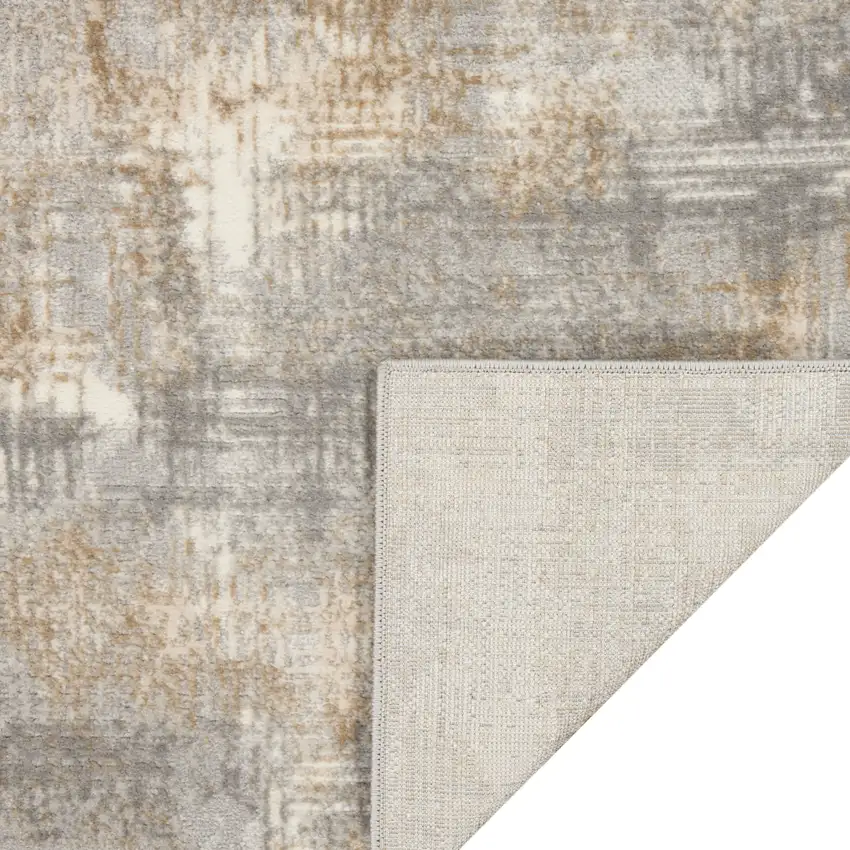 Gray Abstract Power Loom Area Rug Photo 2
