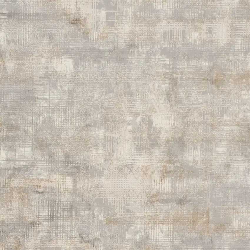 Gray Abstract Power Loom Area Rug Photo 6