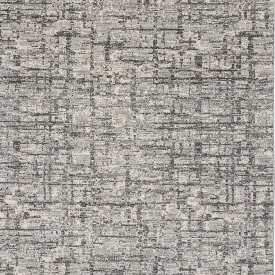 Gray Abstract Power Loom Area Rug Photo 7