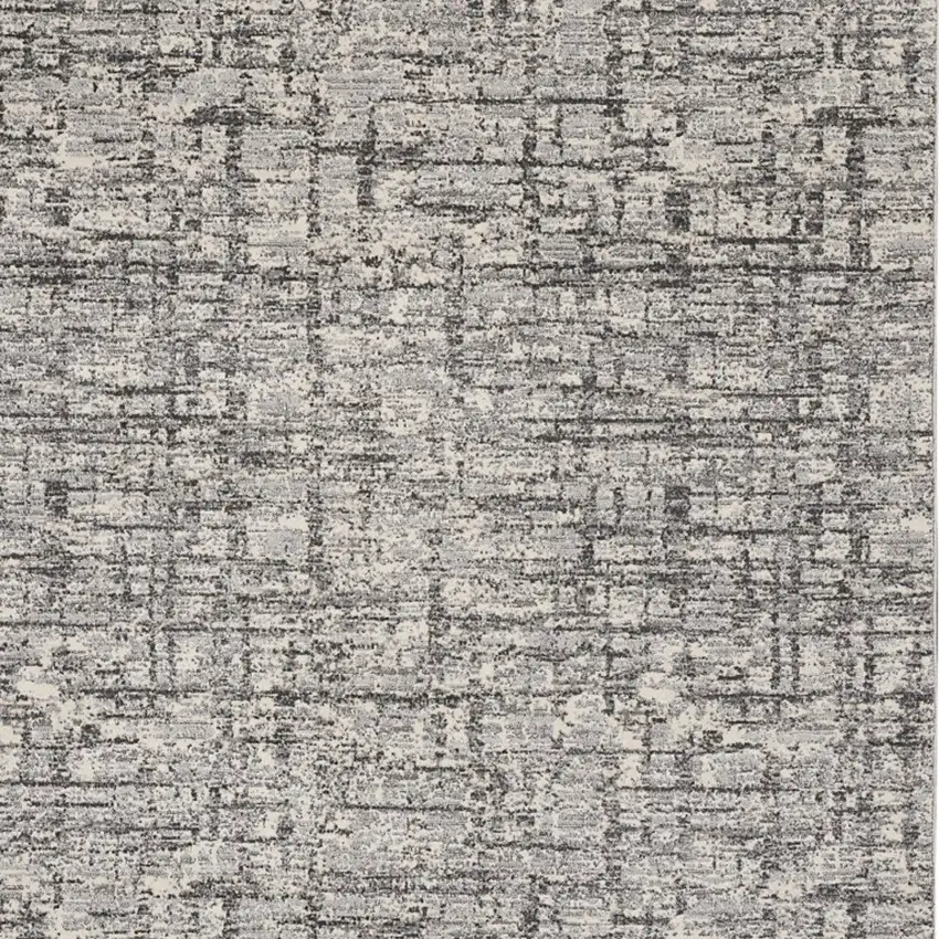 Gray Abstract Power Loom Area Rug Photo 7
