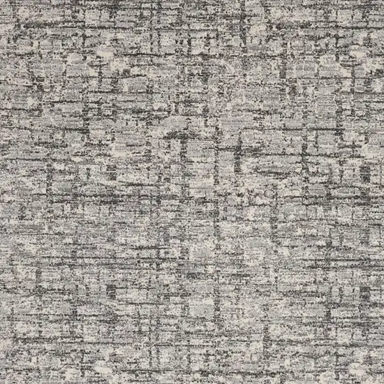 Gray Abstract Power Loom Area Rug Photo 8