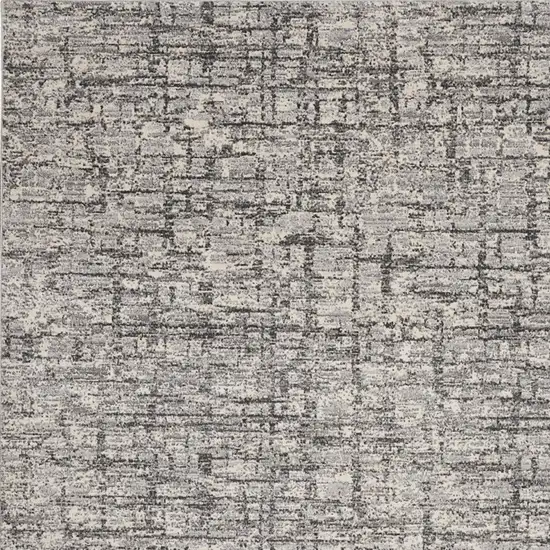 Gray Abstract Power Loom Area Rug Photo 7