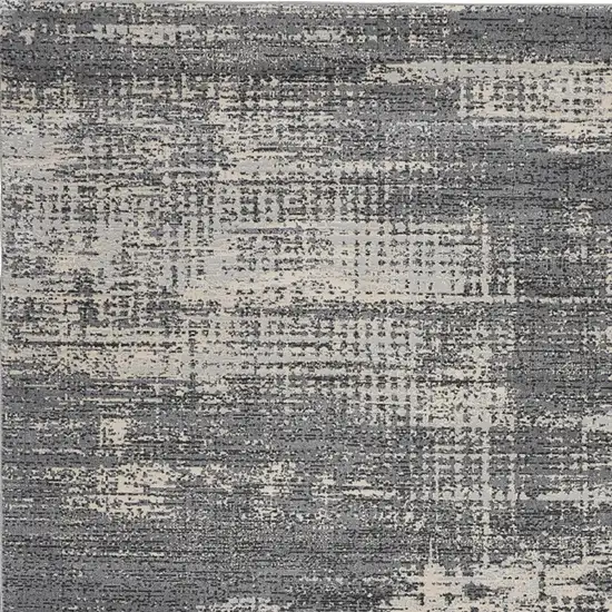 Gray Abstract Power Loom Area Rug Photo 7