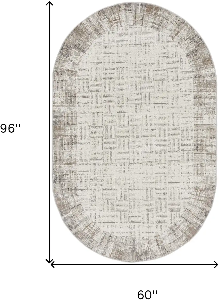 Gray Abstract Power Loom Area Rug Photo 6