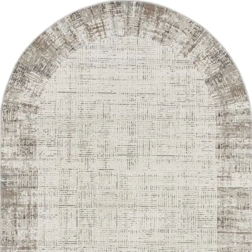 Gray Abstract Oval Rug Photo 4