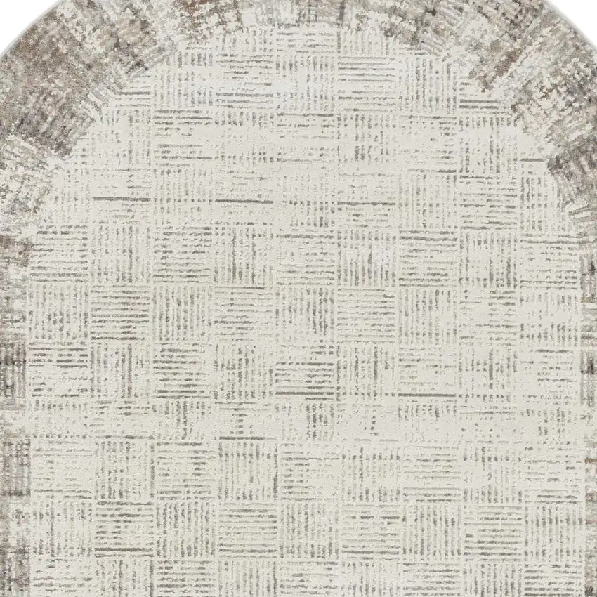 Gray Abstract Oval Rug Photo 3