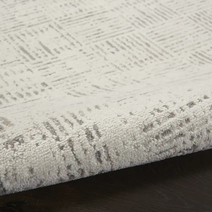 Gray Abstract Power Loom Area Rug Photo 8