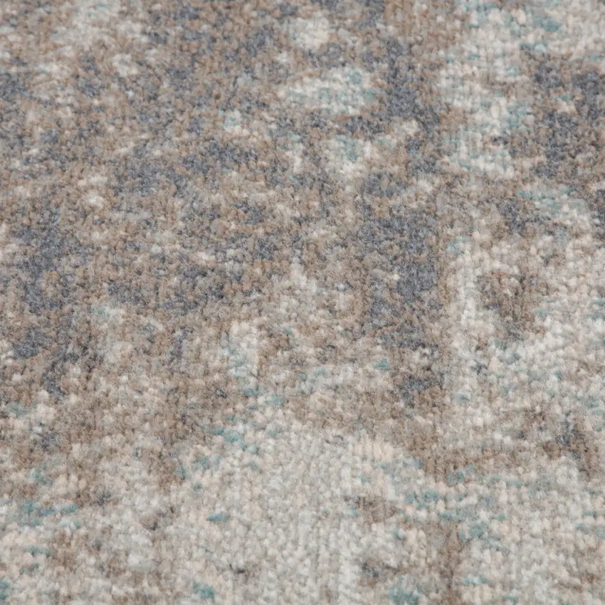 Gray Abstract Power Loom Area Rug Photo 9