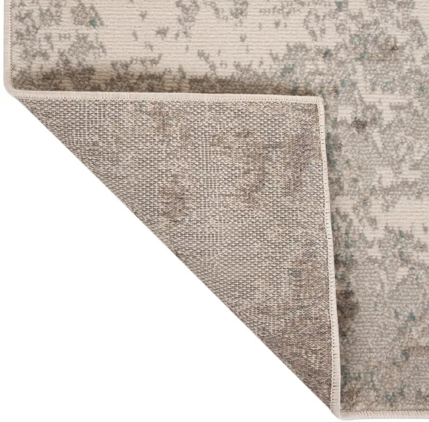 Gray Abstract Power Loom Area Rug Photo 4
