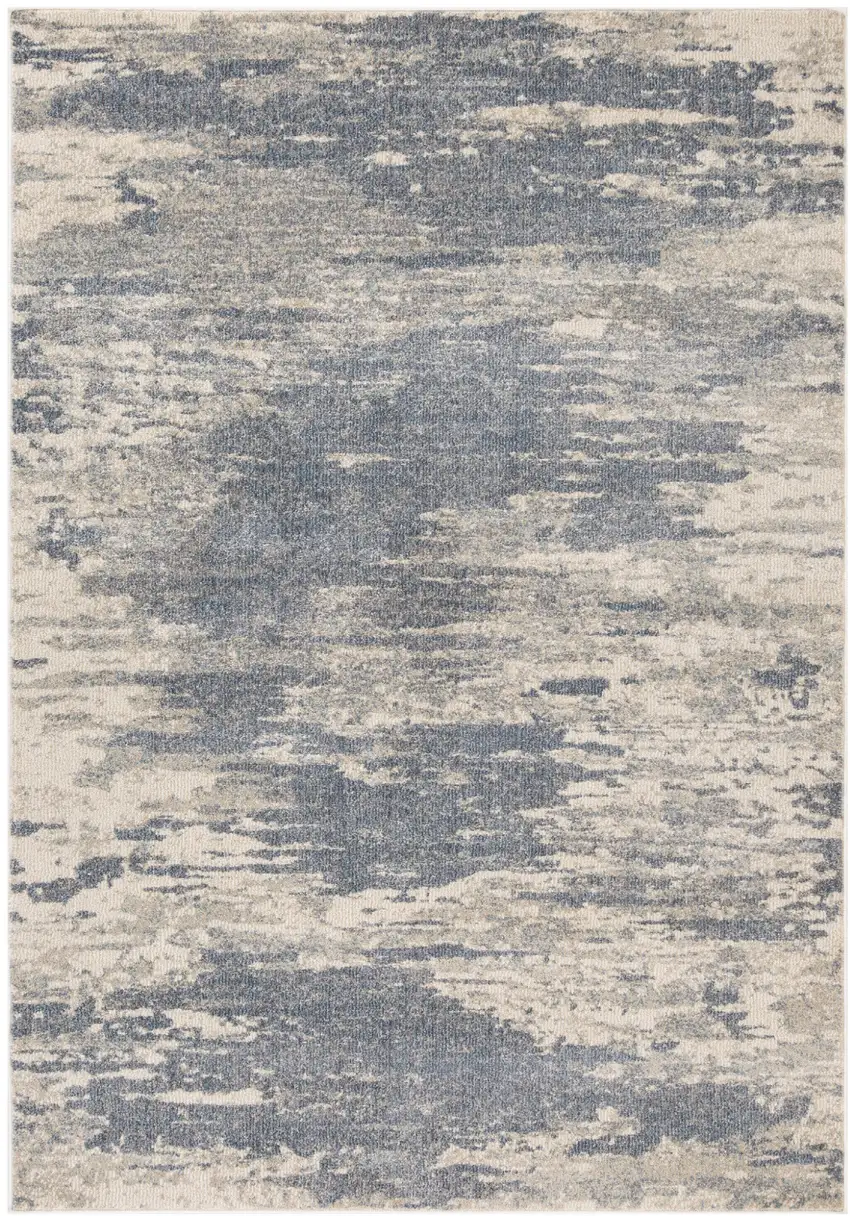 Gray Abstract Power Loom Area Rug Photo 1