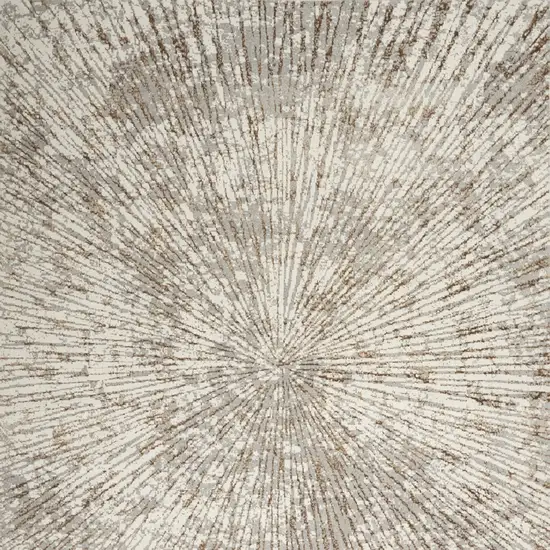 Gray And Brown Abstract Area Rug Photo 8