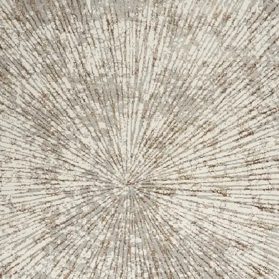 Gray And Brown Abstract Area Rug Photo 7