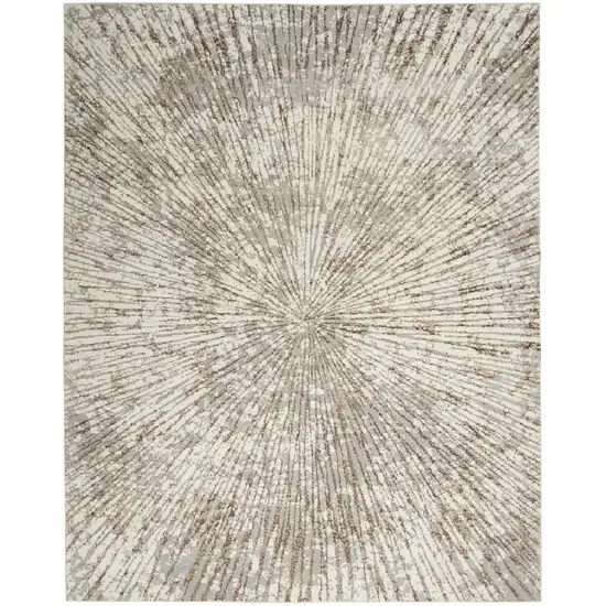 Gray And Brown Abstract Area Rug Photo 2
