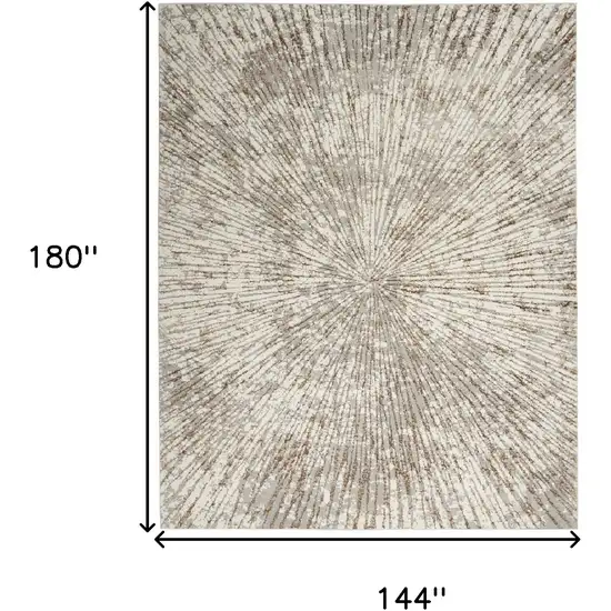 Gray And Brown Abstract Area Rug Photo 3