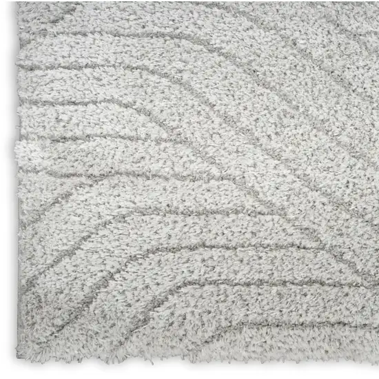 Gray Abstract Power Loom Area Rug Photo 4