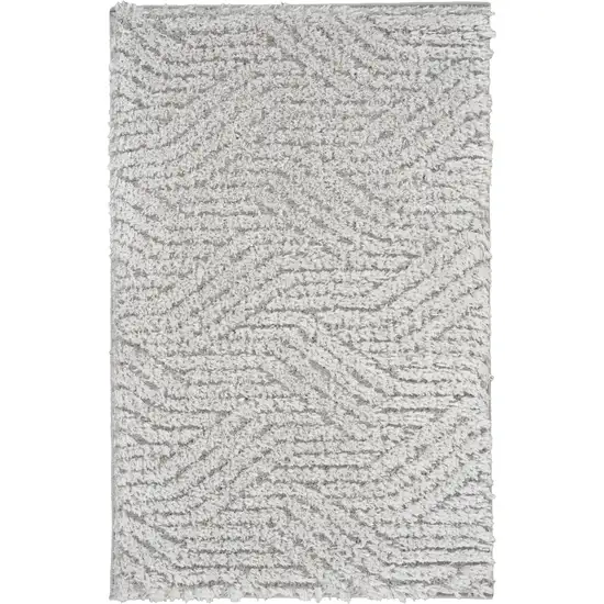 Gray Abstract Power Loom Area Rug Photo 1