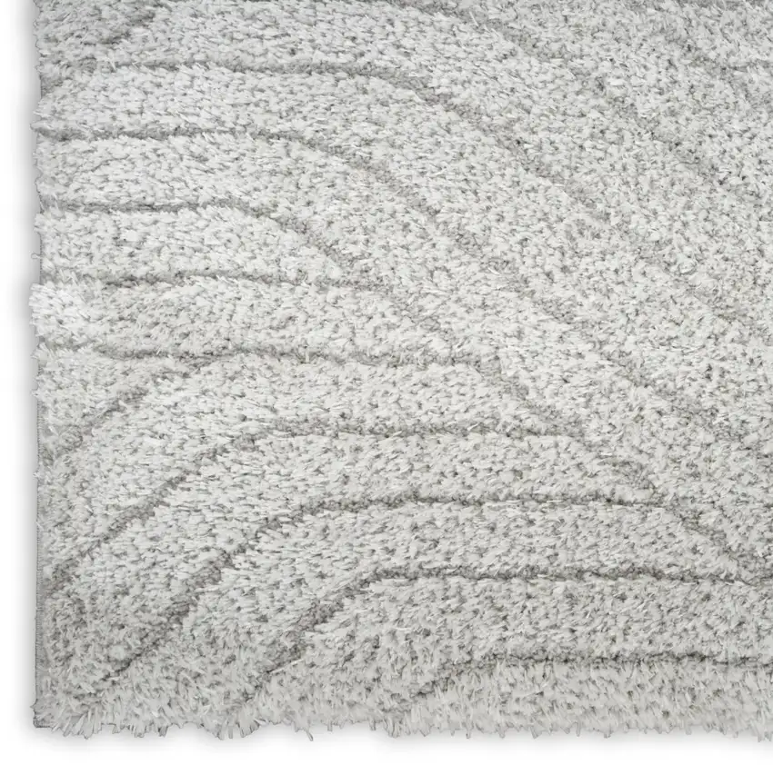 Gray Abstract Power Loom Area Rug Photo 6