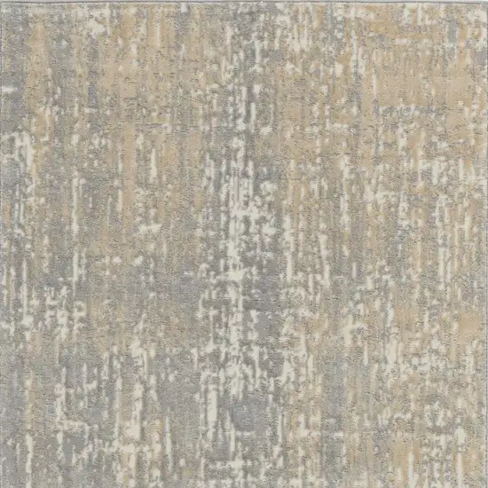 Gray Abstract Power Loom Area Rug Photo 3