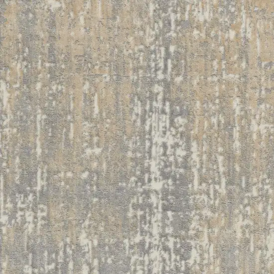 Gray Abstract Power Loom Area Rug Photo 5