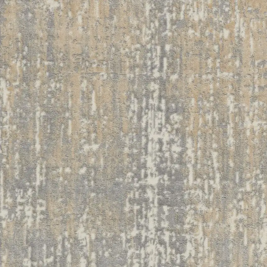 Gray Abstract Power Loom Area Rug Photo 5