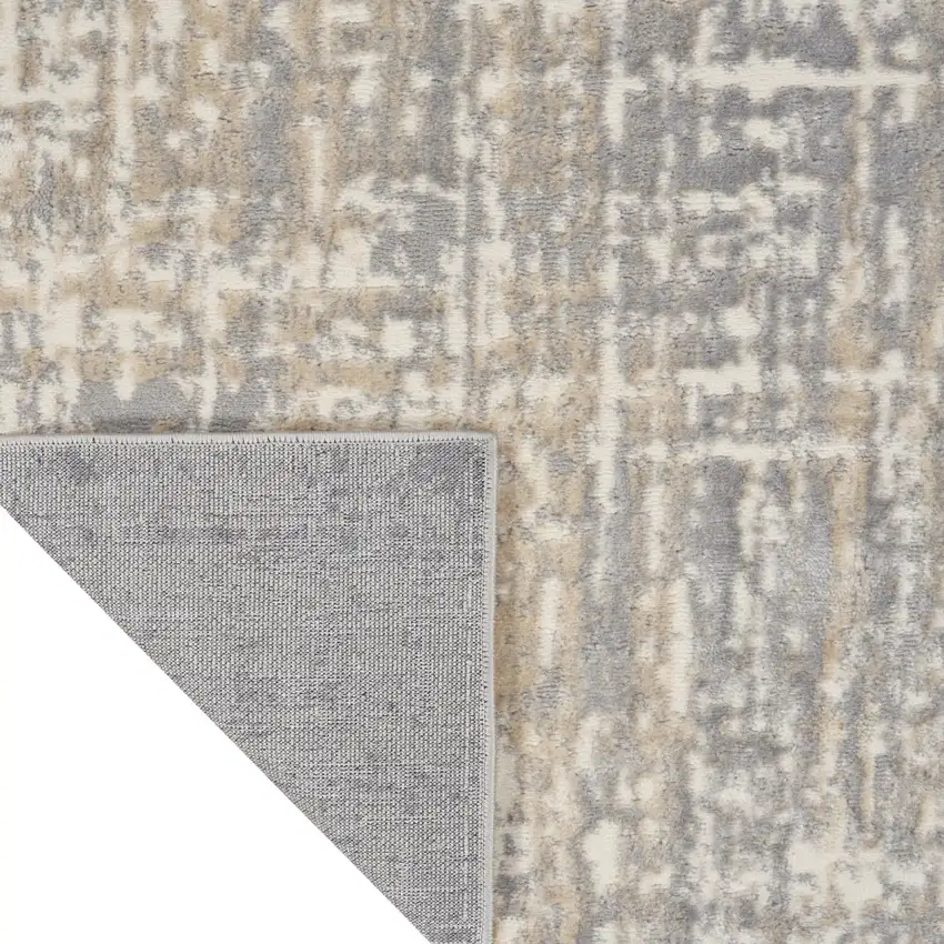 Gray Abstract Power Loom Area Rug Photo 9