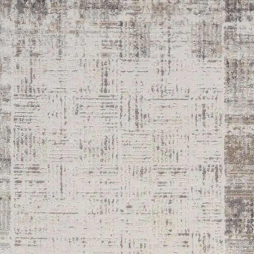 14' Gray Abstract Runner Rug Photo 1