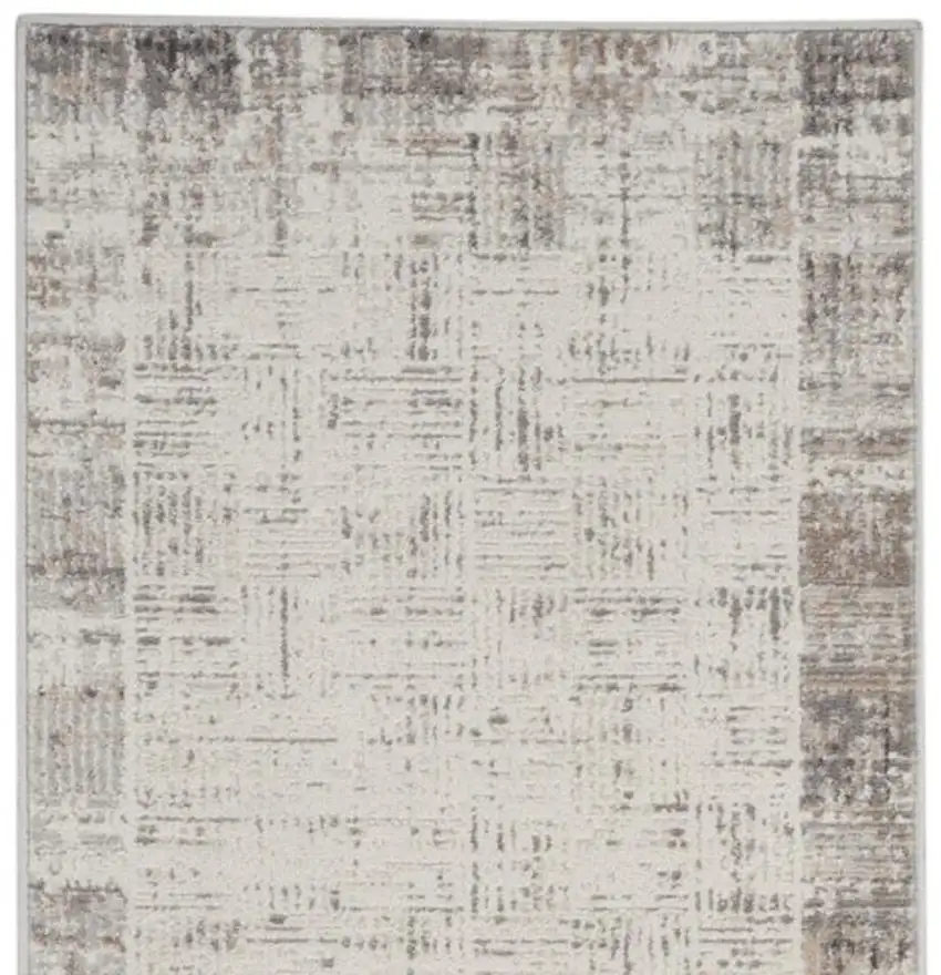 14' Gray Abstract Runner Rug Photo 3