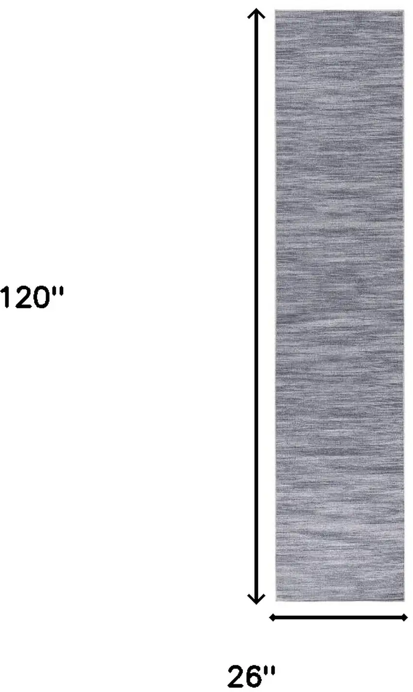 Gray Abstract Power Loom Washable Non Skid Runner Rug Photo 3