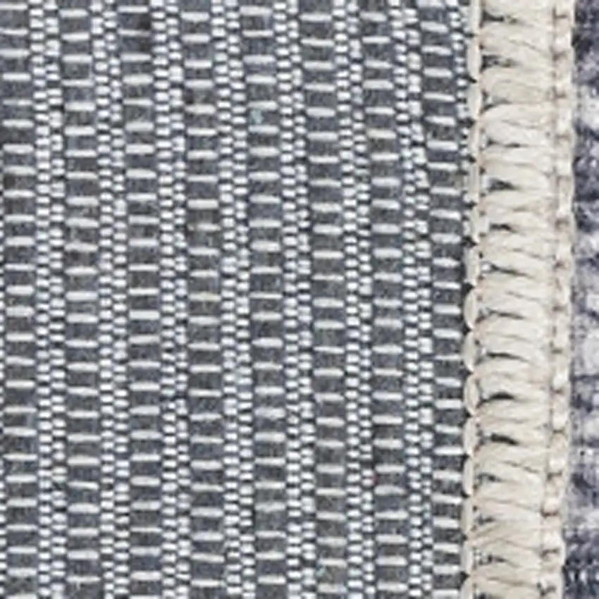 Gray Abstract Power Loom Washable Non Skid Runner Rug Photo 5