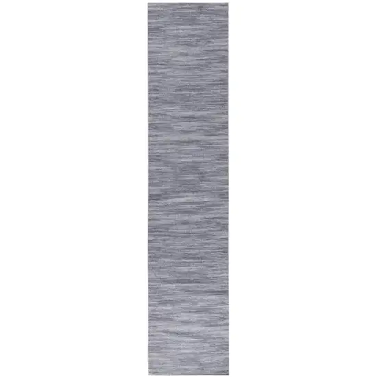 10' Gray And White Abstract Washable Runner Rug Photo 2