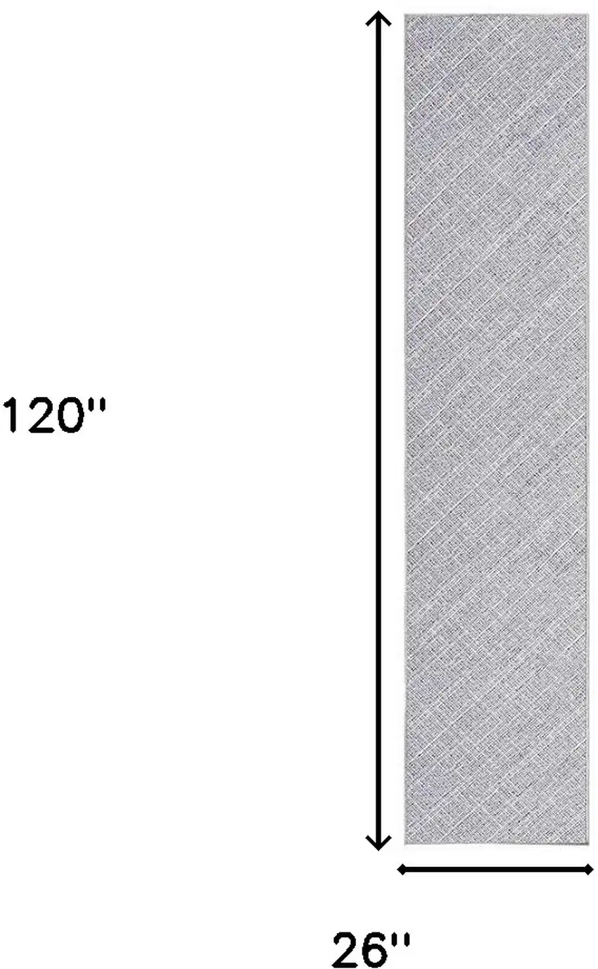 Gray Abstract Power Loom Washable Non Skid Runner Rug Photo 3